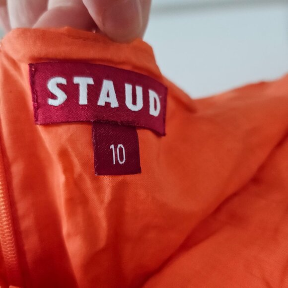 Staud Elio Puff-Sleeve Prairie Dress Size 10 - Picture 9 of 12